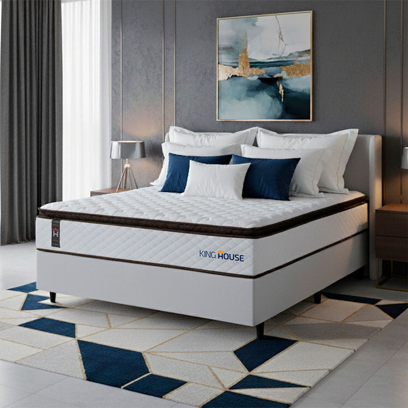 Cama Box Espuma San Diego Casal 138x188 Branco Espuma D33
