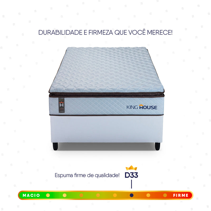 Cama Box Espuma San Diego Solteiro 88x188 Espuma D33