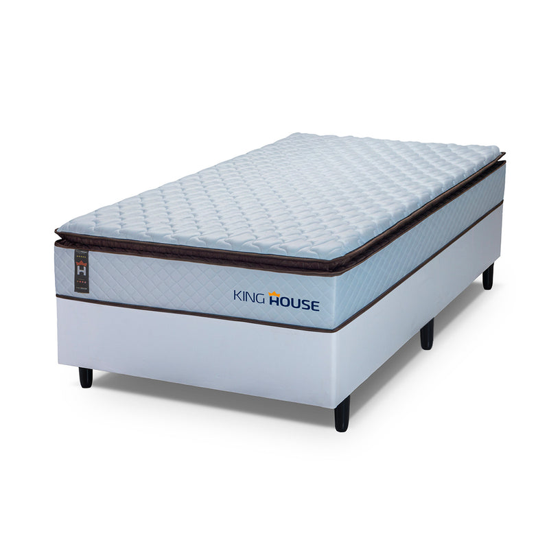 Cama Box Espuma San Diego Solteirão 96x203 Branco Espuma D33