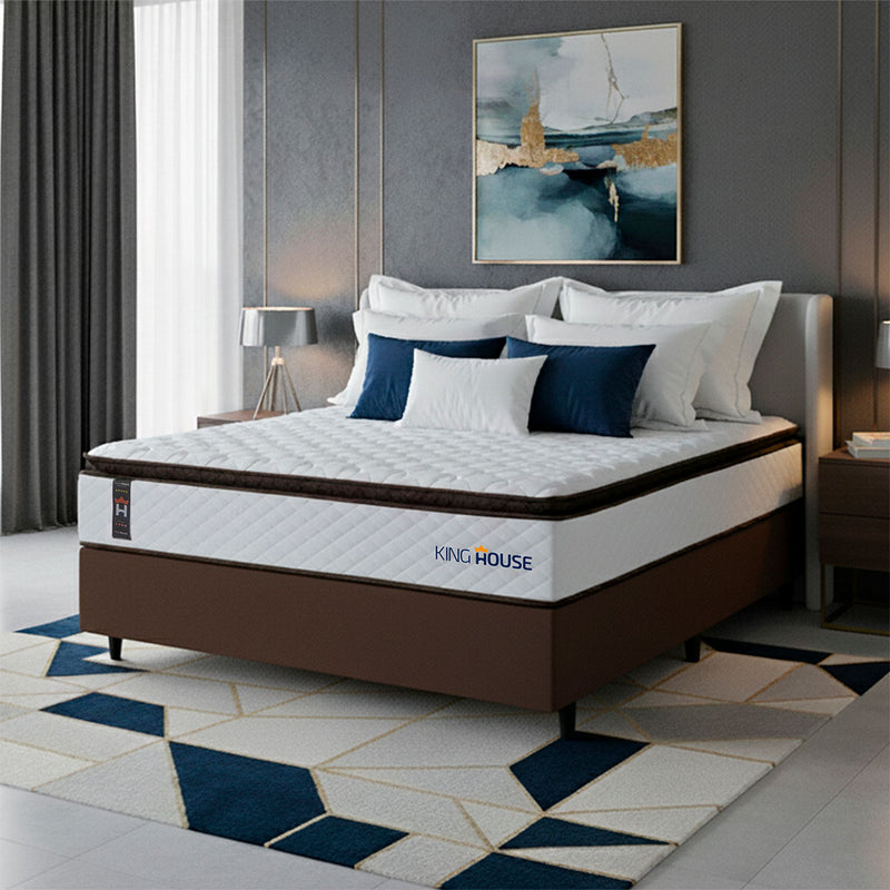 Cama Box Espuma San Diego Casal 138x188 Marrom Espuma D33