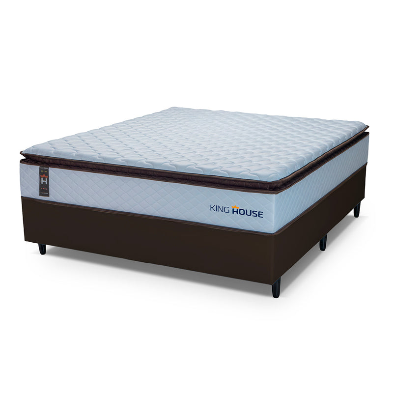 Cama Box Espuma San Diego Casal 138x188 Marrom Espuma D33