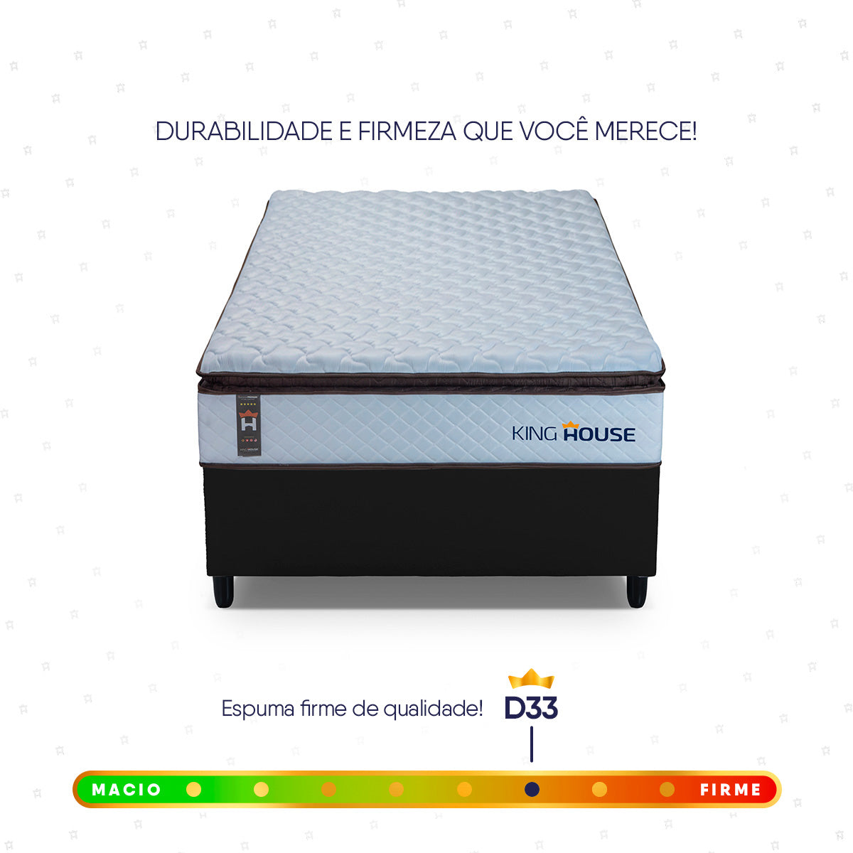 Cama Box Espuma San Diego Solteirão 96x203 Preto Espuma D33