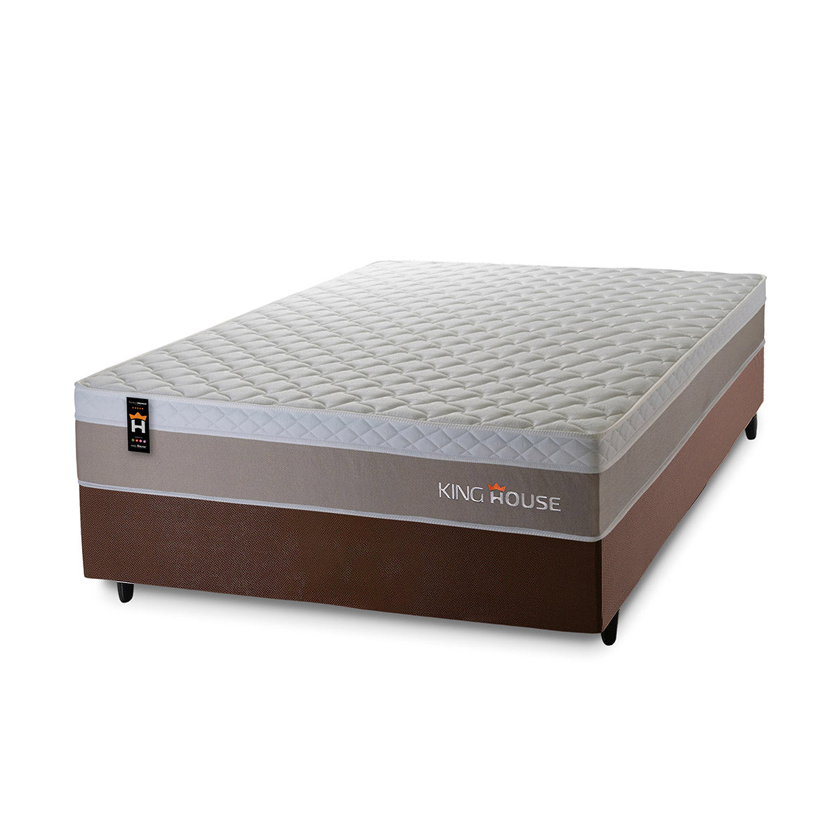 Cama Box Molas Ensacadas Sheffield 128x188 Bege King House