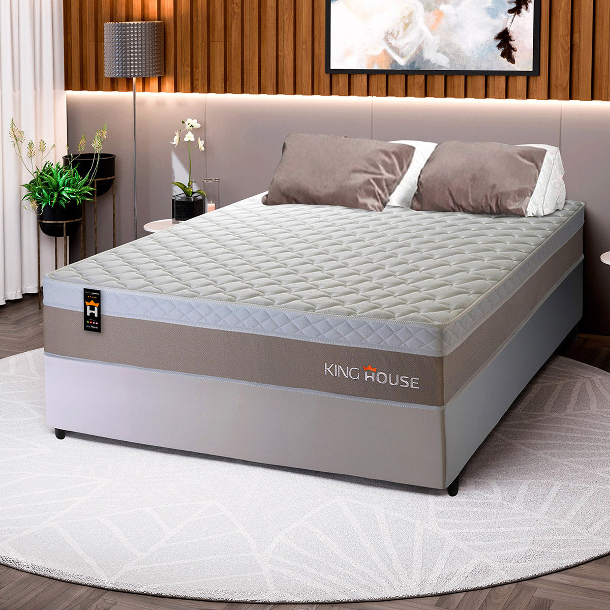 Cama Box Molas Ensacadas Sheffield Casal 138x188 King House