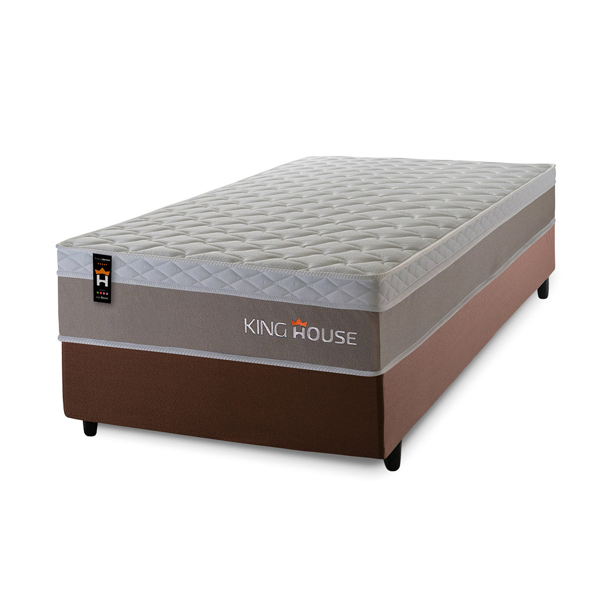 Cama Box Molas Ensacadas Sheffield 88x188 Marrom King House