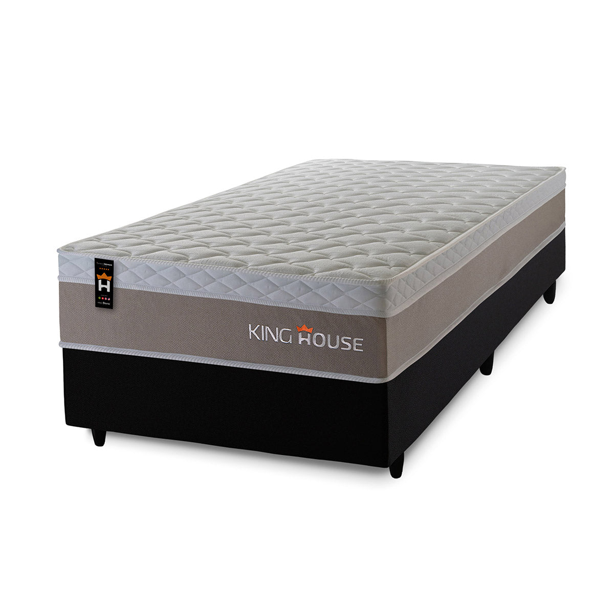 Cama Box Molas Ensacadas Sheffield 96x203 Preto King House