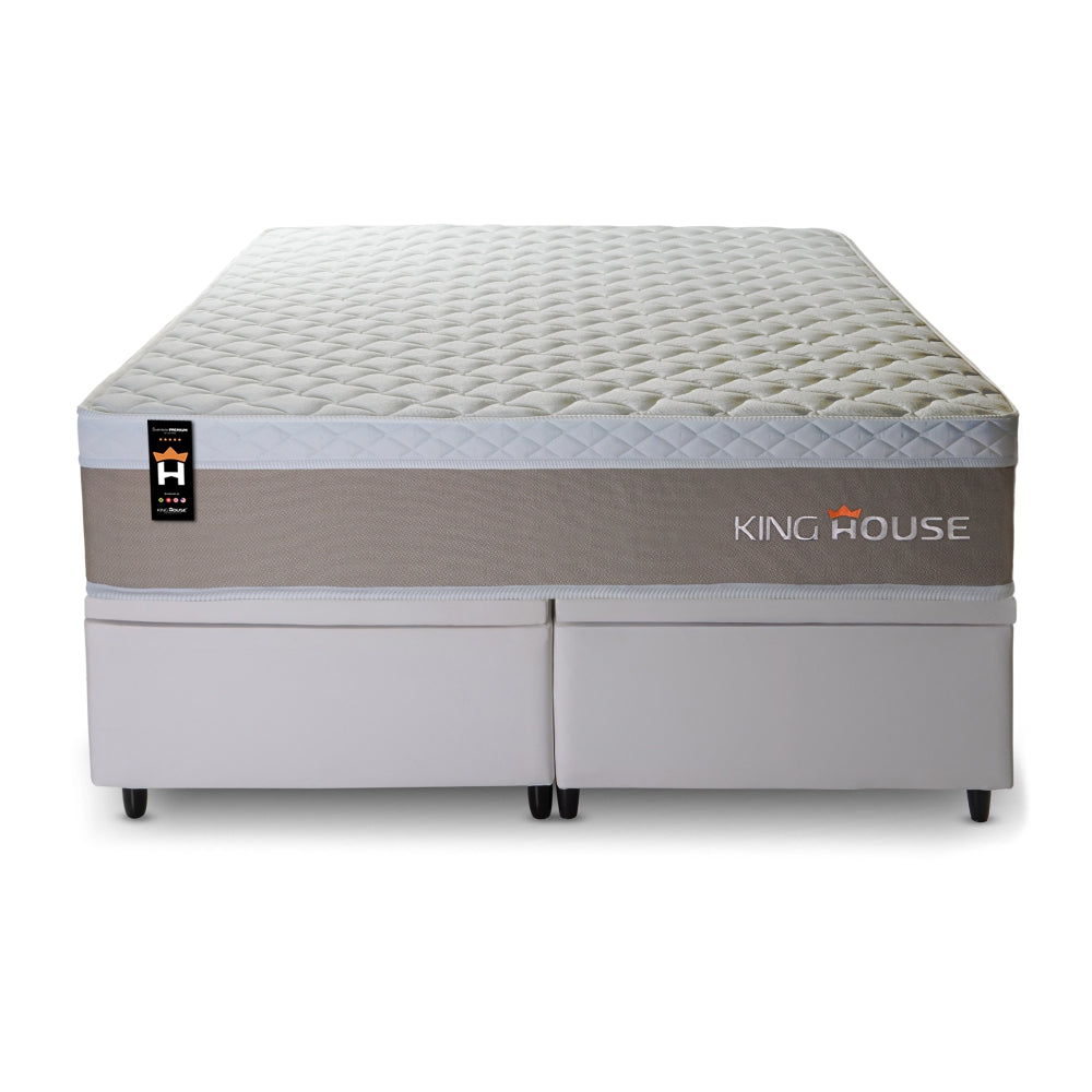 Cama Box Baú Sheffield c/ Molas Ensacadas 193x203 King House