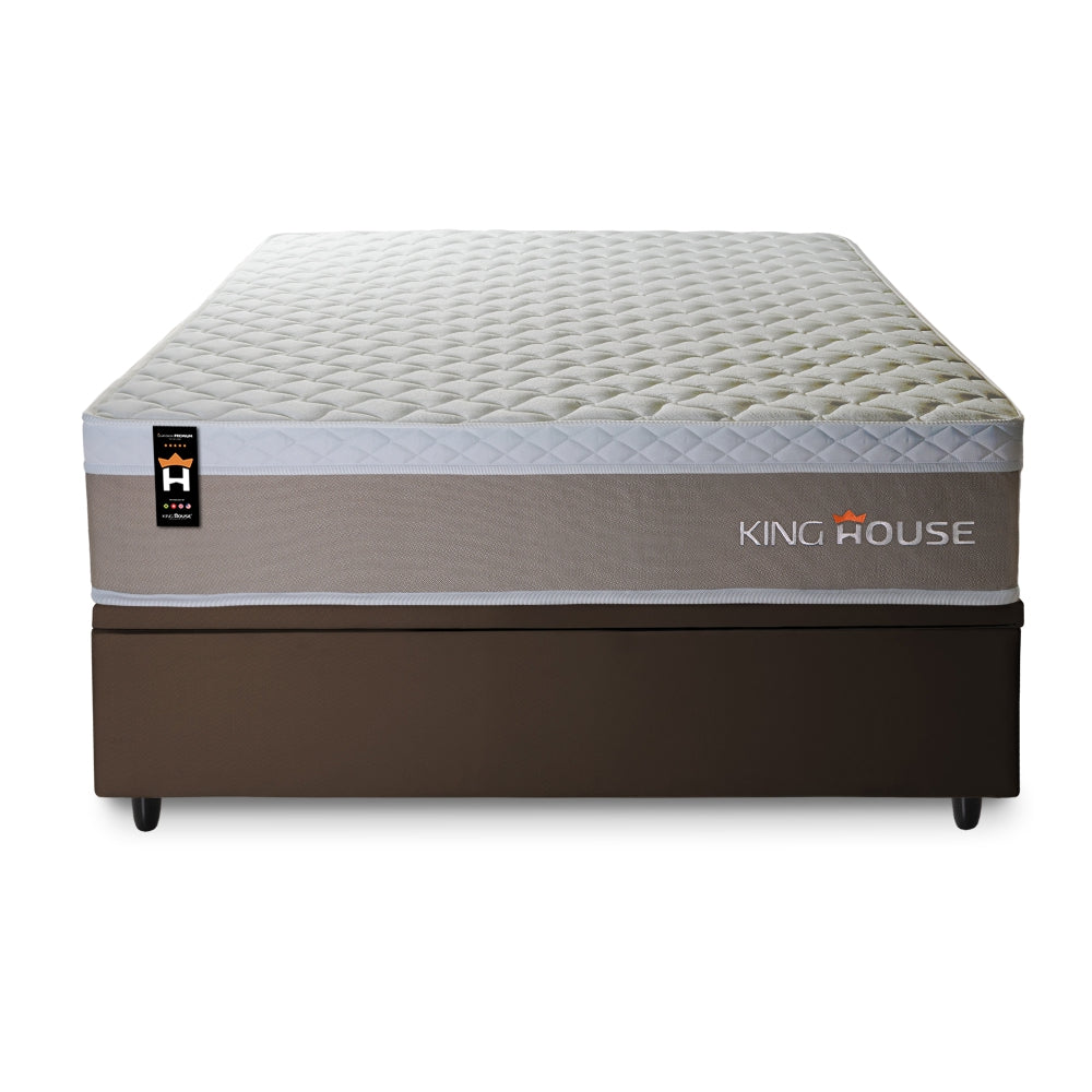 Cama Box Baú Sheffield 138x188 C/ Molas Ensacadas King House