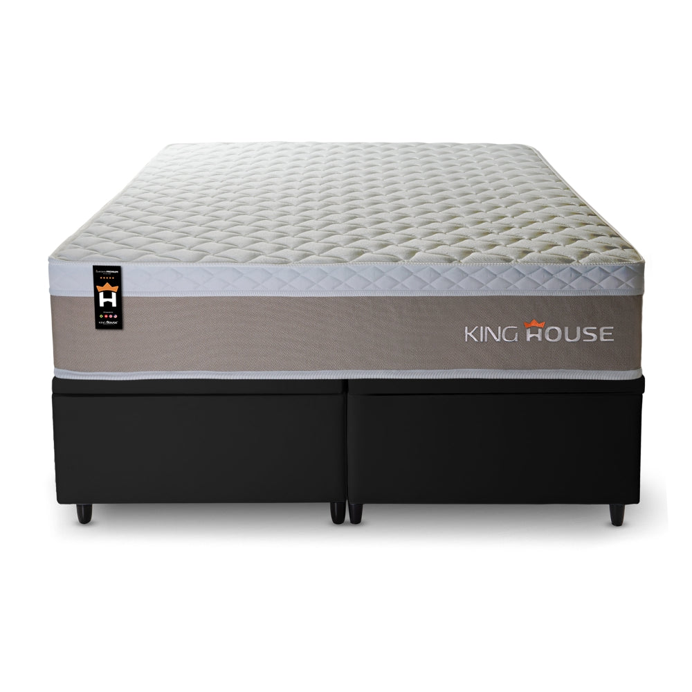 Cama Box Baú Sheffield c/ Molas Ensacadas 193x203 King House