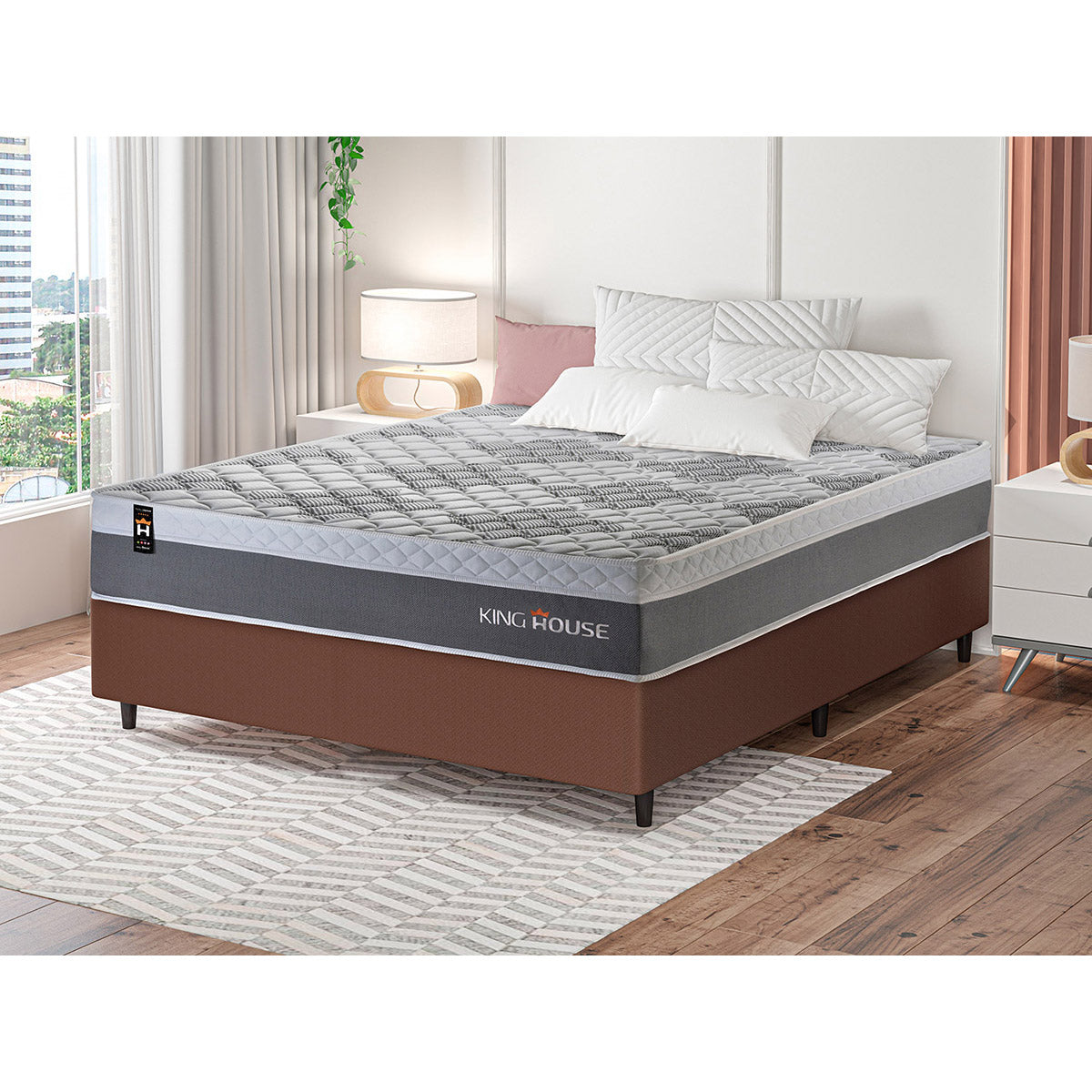 Cama Box Molas Ensacadas Sheffield Casal 138x188 King House