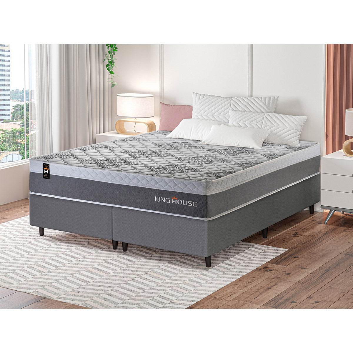 Cama Box Sheffield Molas Ensacadas King 193x203 King House