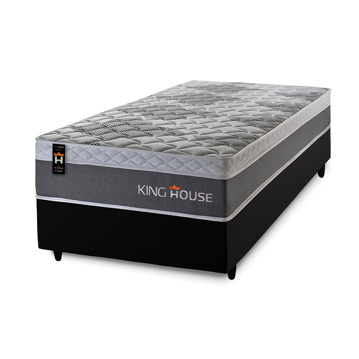 Cama Box Molas Ensacadas Sheffield 88x188 Preto King House