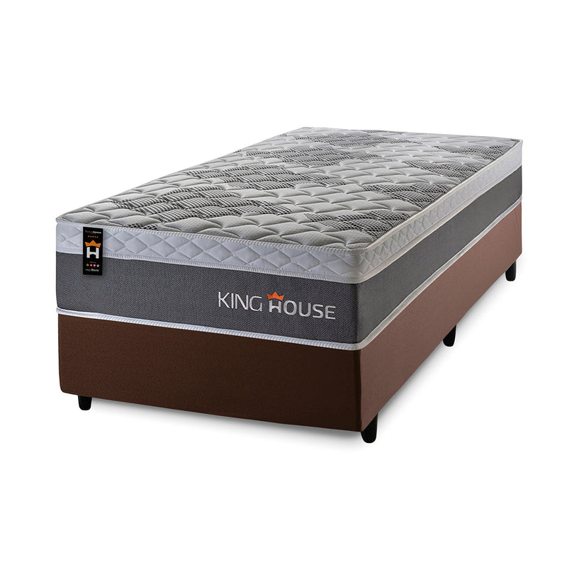 Cama Box Molas Ensacadas Sheffield 96x203 Marrom King House