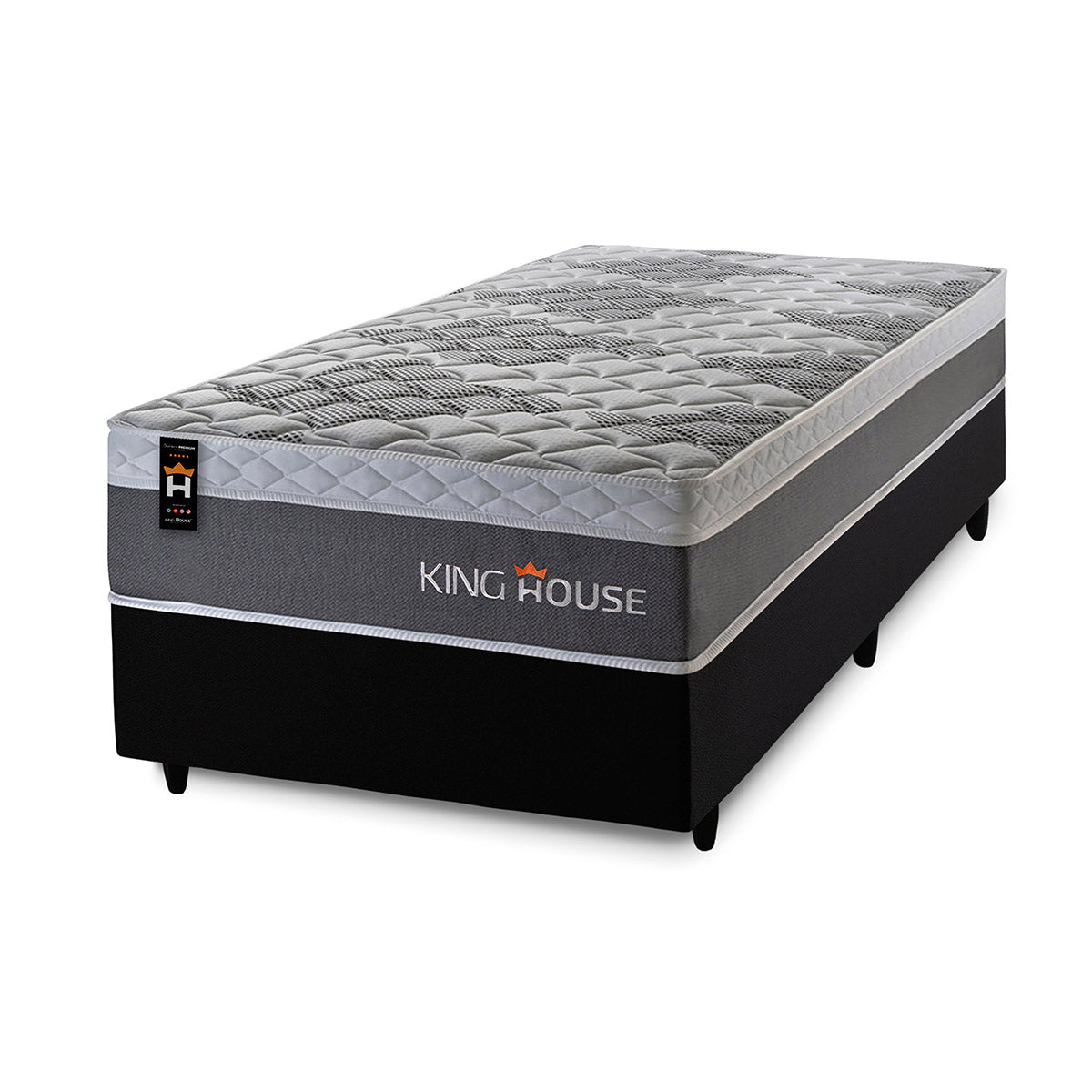 Cama Box Molas Ensacadas Sheffield 96x203 Preto King House