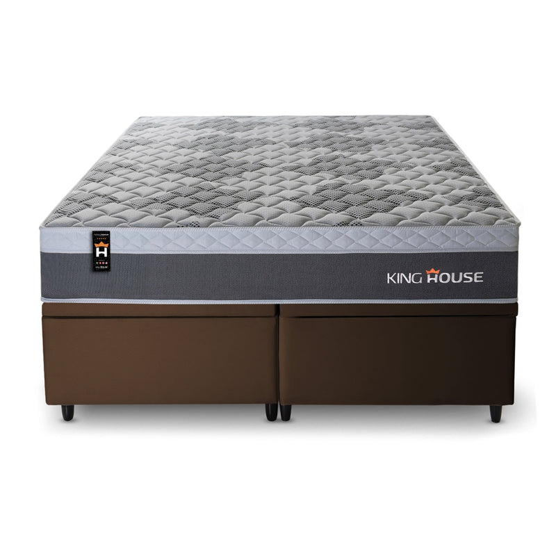 Cama Box Baú Sheffield c/ Molas Ensacadas 193x203 King House