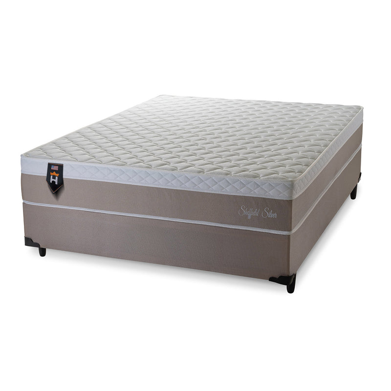 Cama Box Casal Sheffield Molas Ensacadas Bege King House