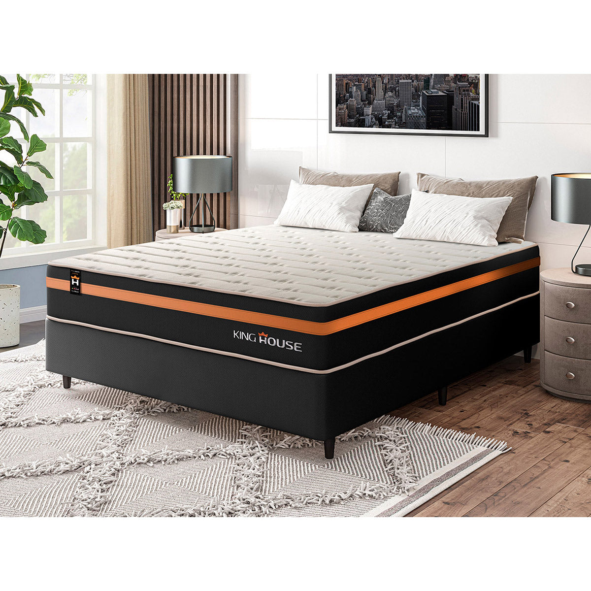 Cama Box Molas Ensacadas Sirius Casal 138x188 King House