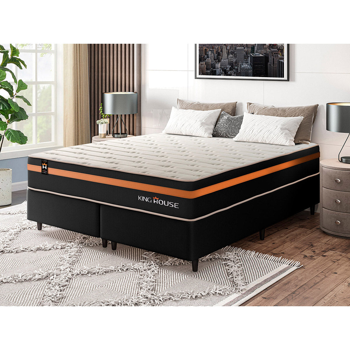 Cama Box Sirius Molas Ensacadas Queen 158x198 King House