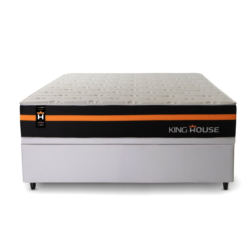 Cama Box Baú Sirius 138x188 c/ Molas Ensacadas King House