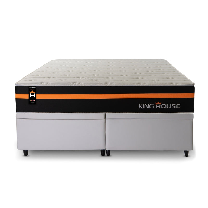 Cama Box Baú Sirius c/ Molas Ensacadas 158x198 King House