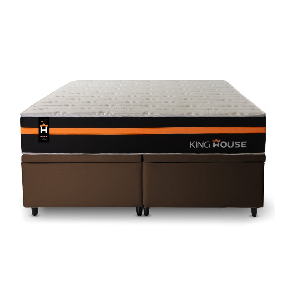 Cama Box Baú Sirius c/ Molas Ensacadas 158x198 King House