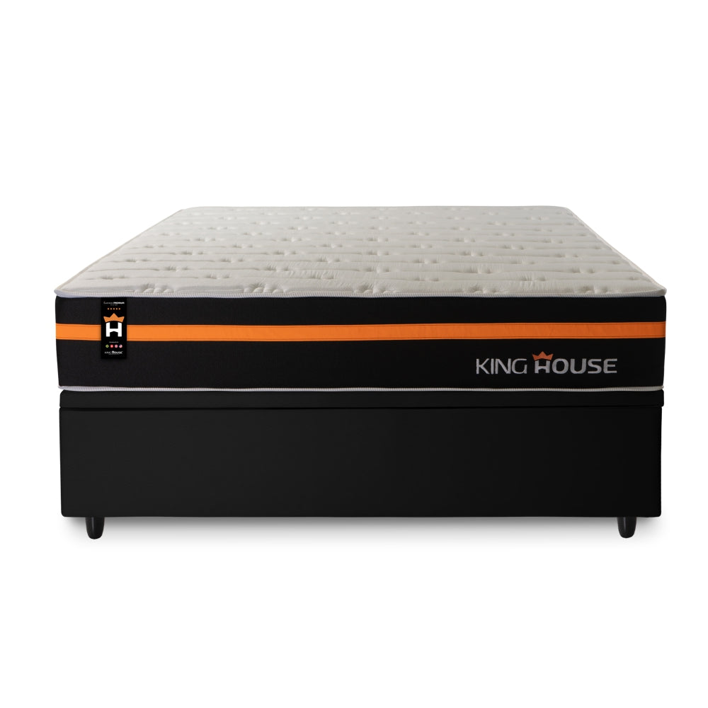 Cama Box Baú Sirius 138x188 c/ Molas Ensacadas King House