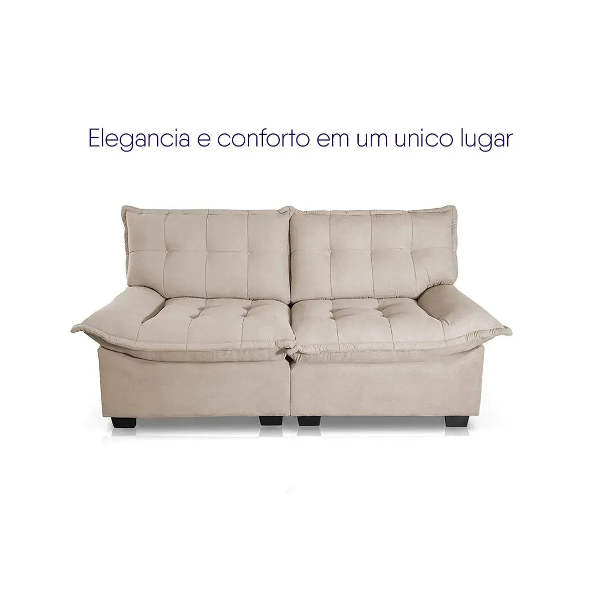 Sofá 2 Lugares Coliseu Bouclê Bege