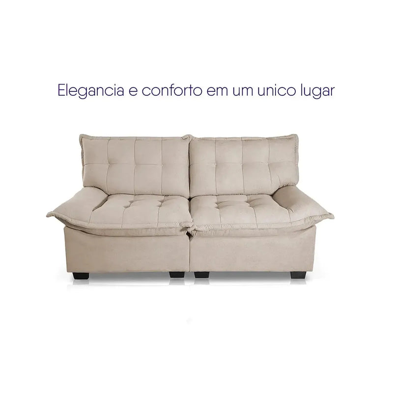 Sofá 2 Lugares Coliseu Bouclê Bege