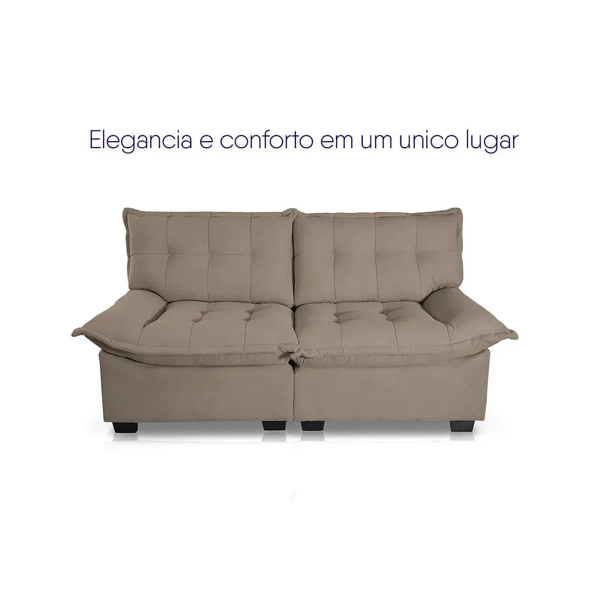 Sofá 2 Lugares Coliseu Bouclê Marrom