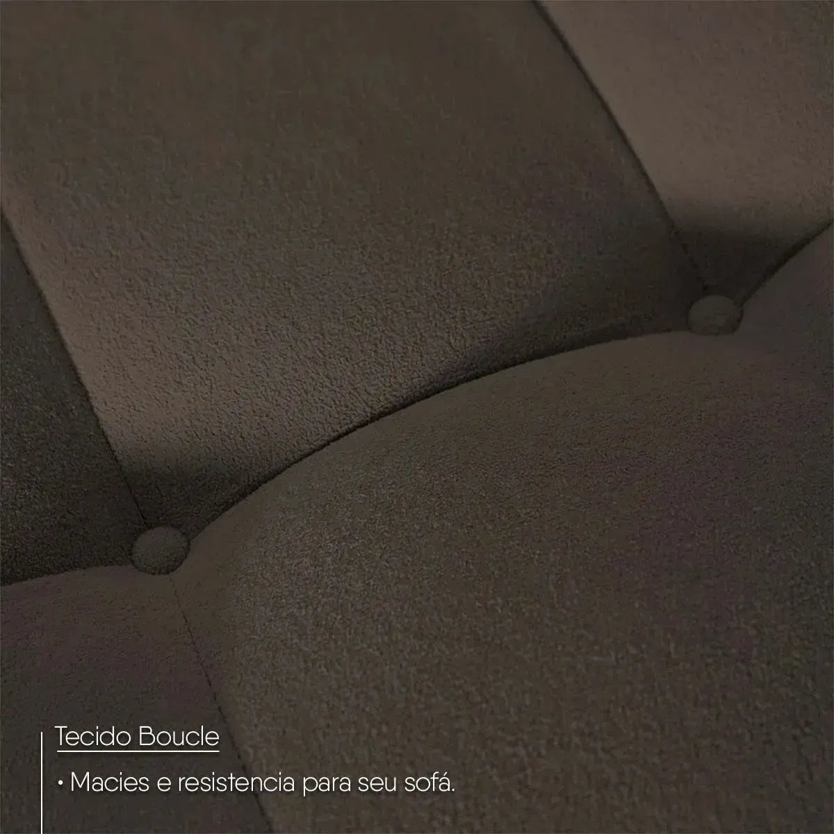 Sofá 3 Lugares Coliseu Bouclê Cafe