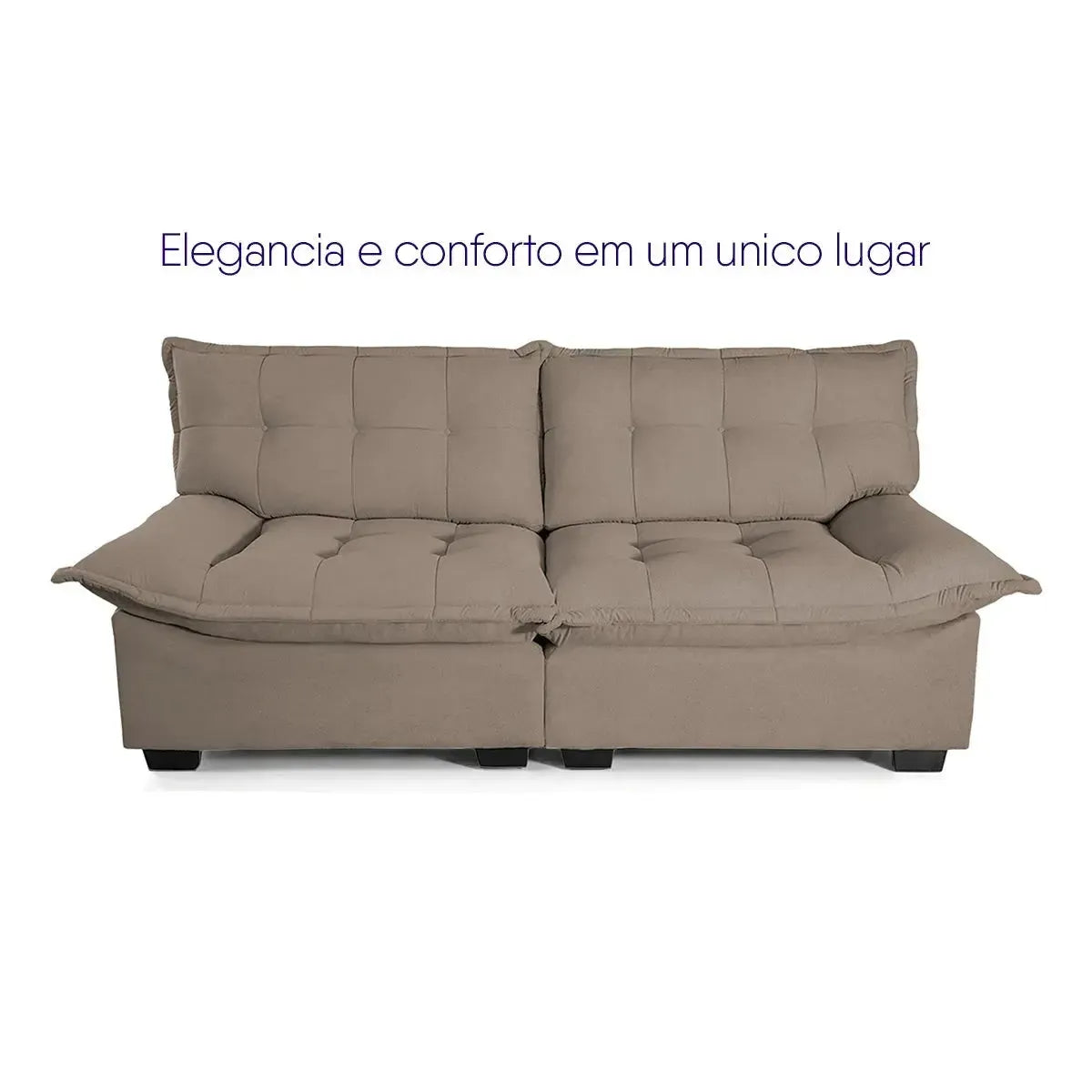 Sofá 3 Lugares Coliseu Bouclê Marrom