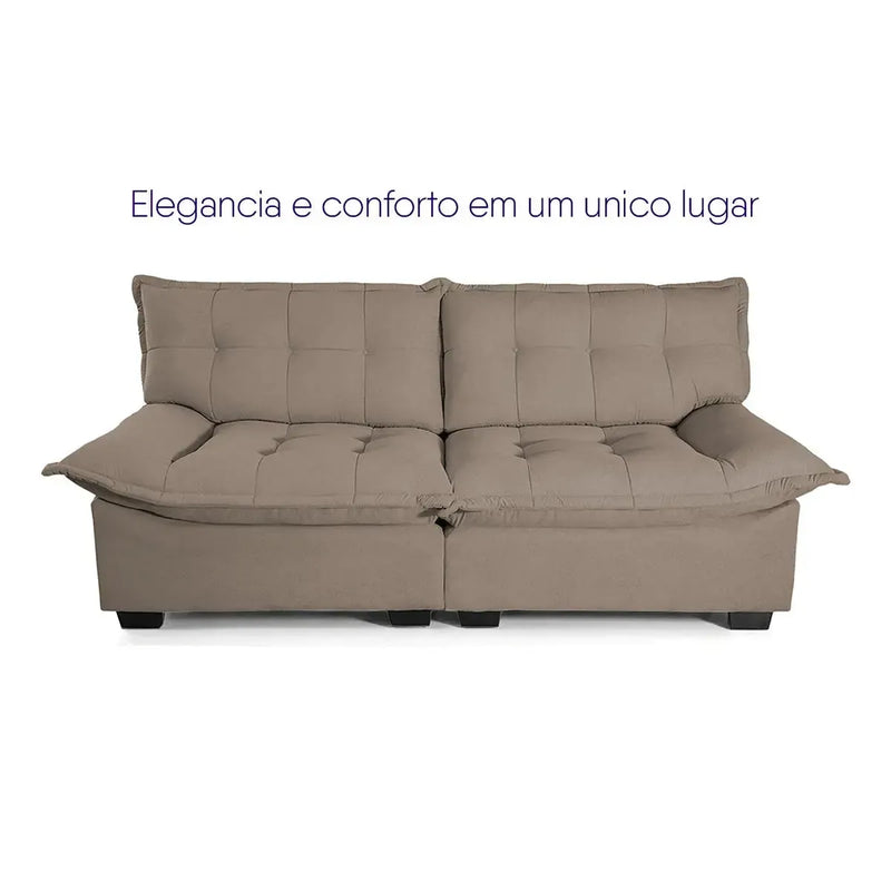 Sofá 3 Lugares Coliseu Bouclê Marrom