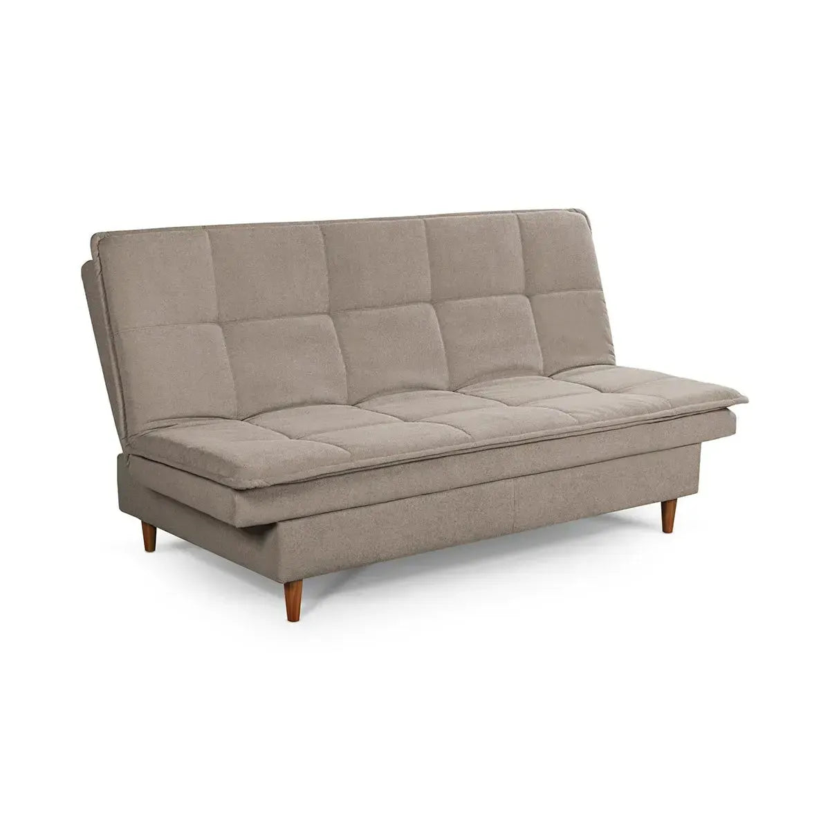 Sofá Cama Estoril 1,90m Tabaco Suede Velut