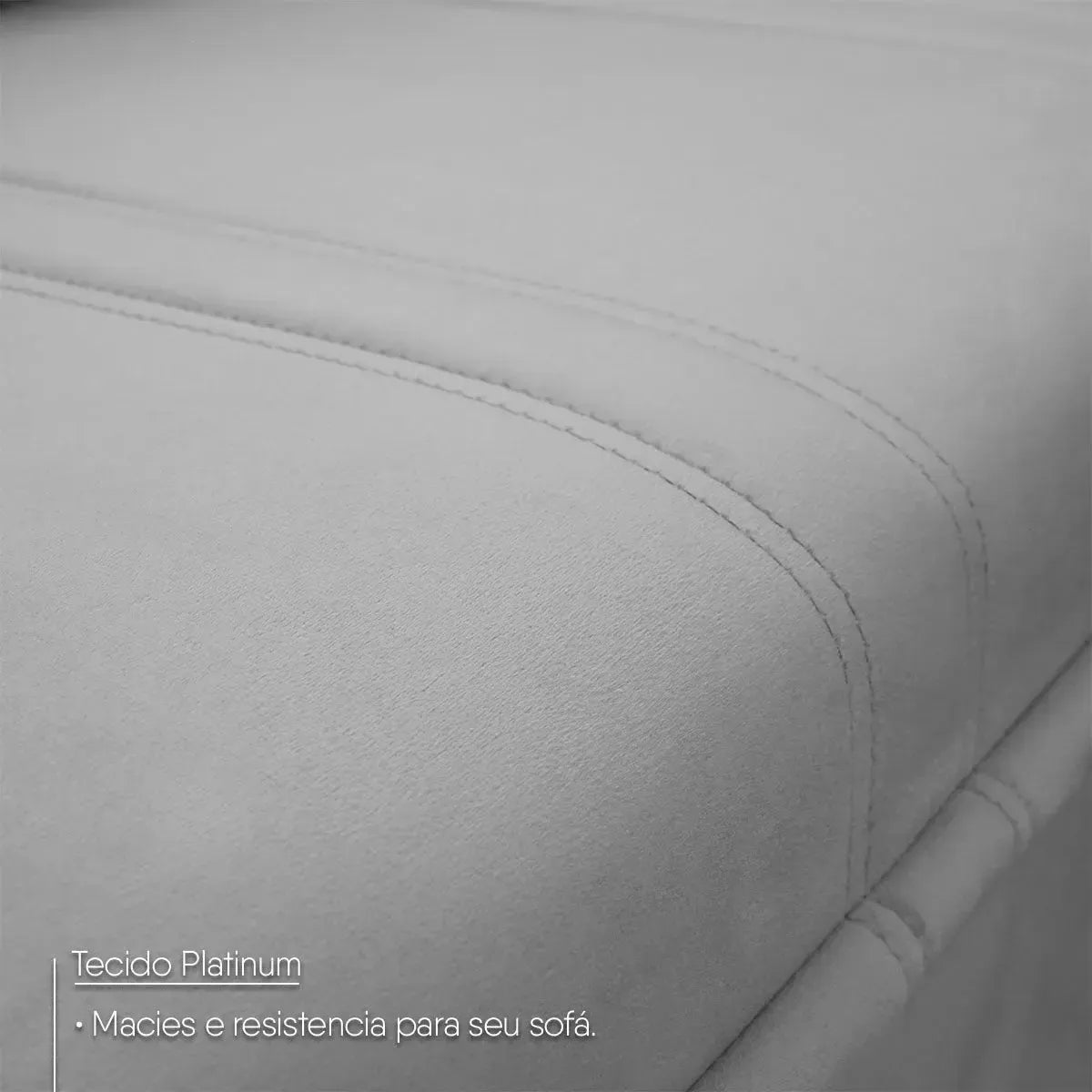 Sofá Canto London Cinza Suede Velut