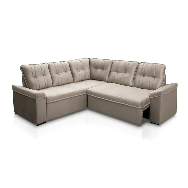 Sofá Canto London Tabaco Suede Velut