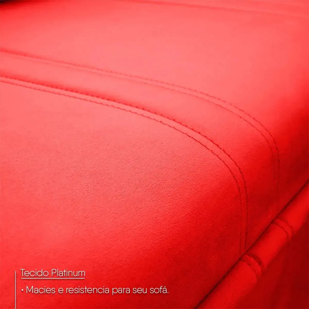 Sofá Canto London Vermelho Suede Velut