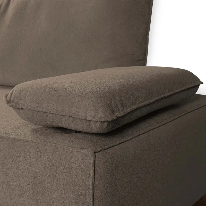 Sofá Living Braço Articulado Deluxe 3,00m Bouclê Marrom