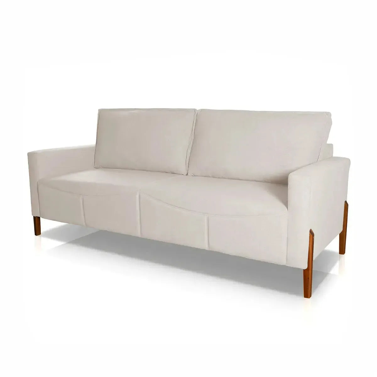 Sofá Living Florença 2,10m Bouclê Off White