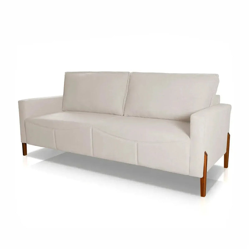 Sofá Living Florença 2,10m Bouclê Off White