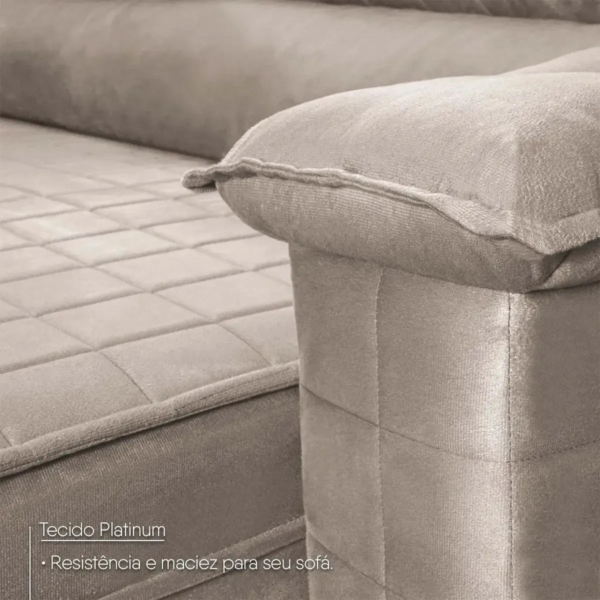 Sofá Retrátil Reclinável 2 lugares com molas 1,50m Quantum Suede Velut Tabaco