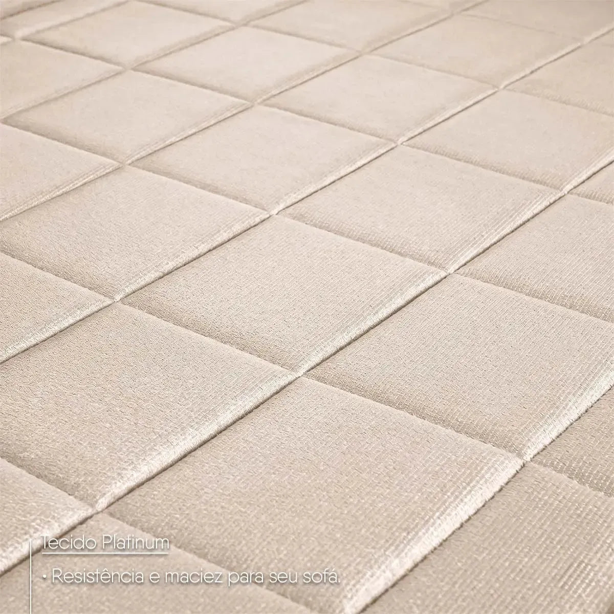 Sofá Retrátil Reclinável 2 lugares com molas 1,80m Quantum Suede Velut Bege