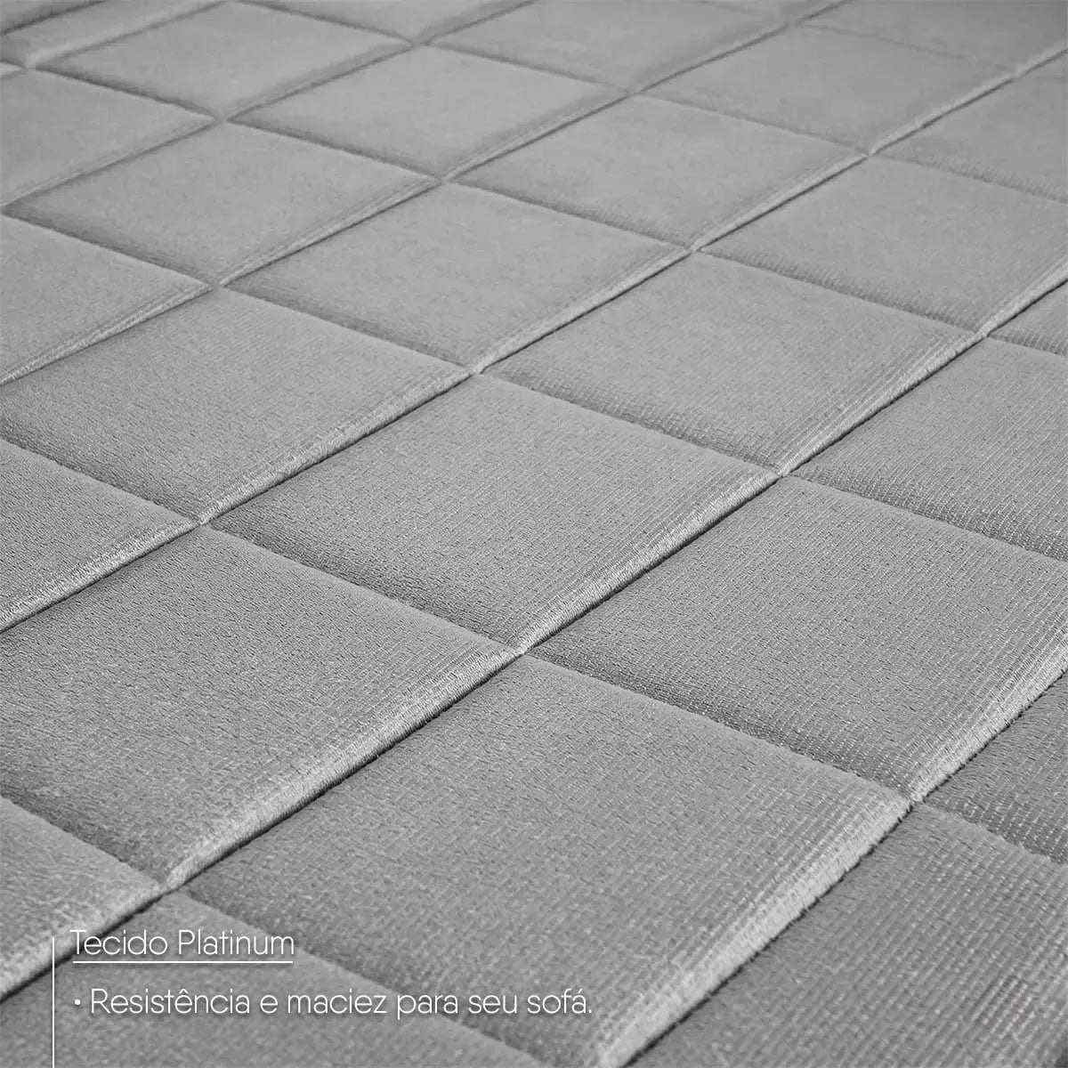 Sofá Retrátil Reclinável 2 lugares com molas 1,80m Quantum Suede Velut Cinza