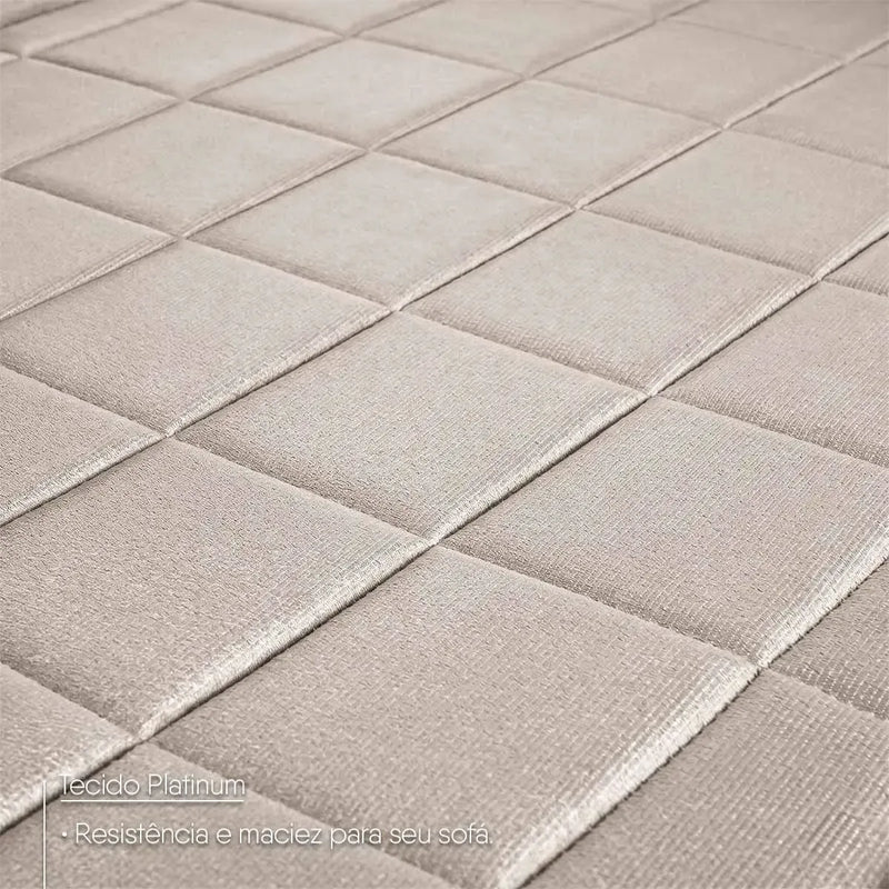 Sofá Retrátil Reclinável 2 lugares com molas 1,80m Quantum Suede Velut Tabaco