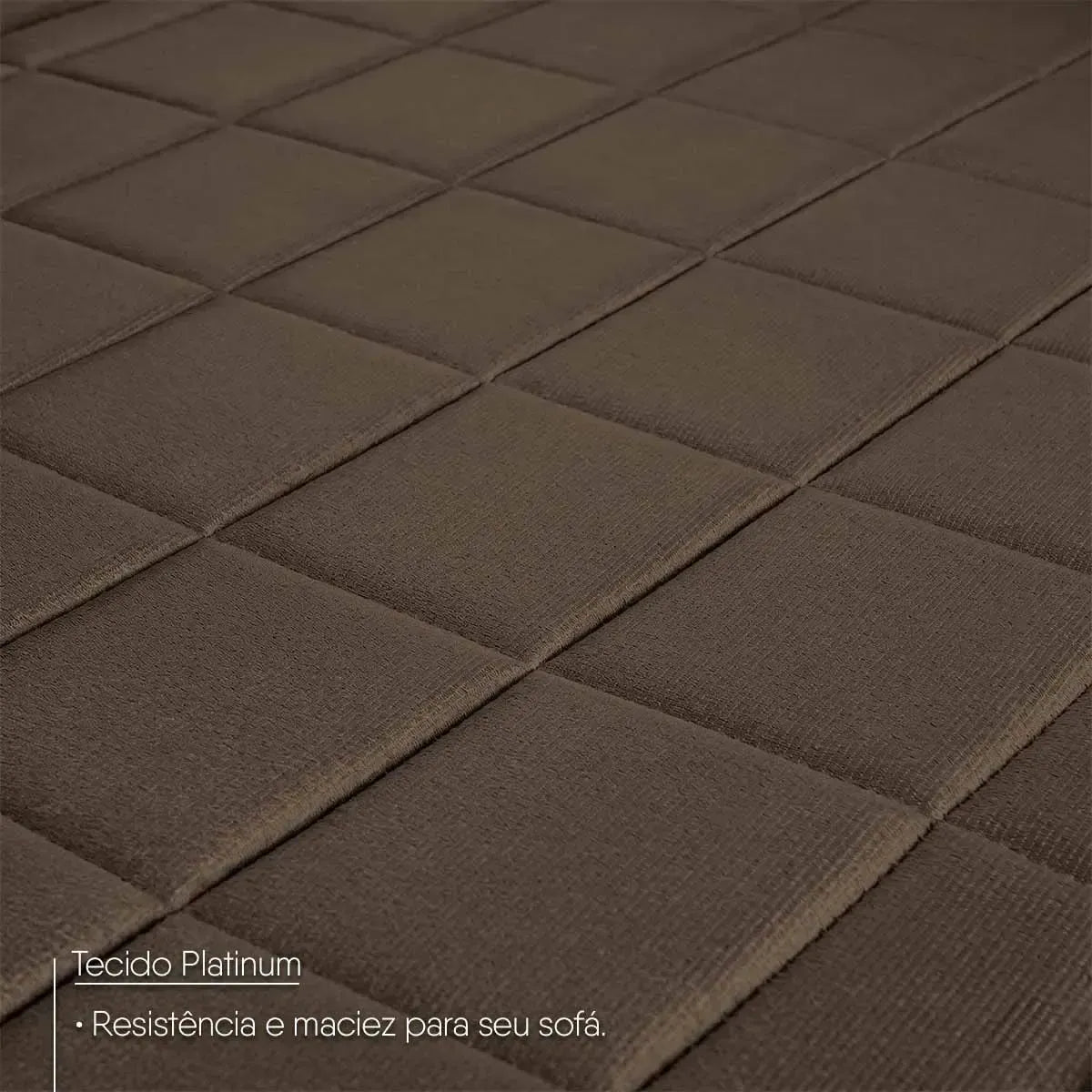Sofá Retrátil Reclinável 3 lugares com molas 2,00m Quantum Suede Velut Marrom