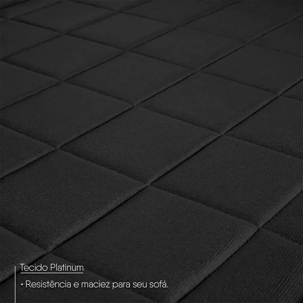 Sofá Retrátil Reclinável 3 lugares com molas 2,00m Quantum Suede Velut Preto