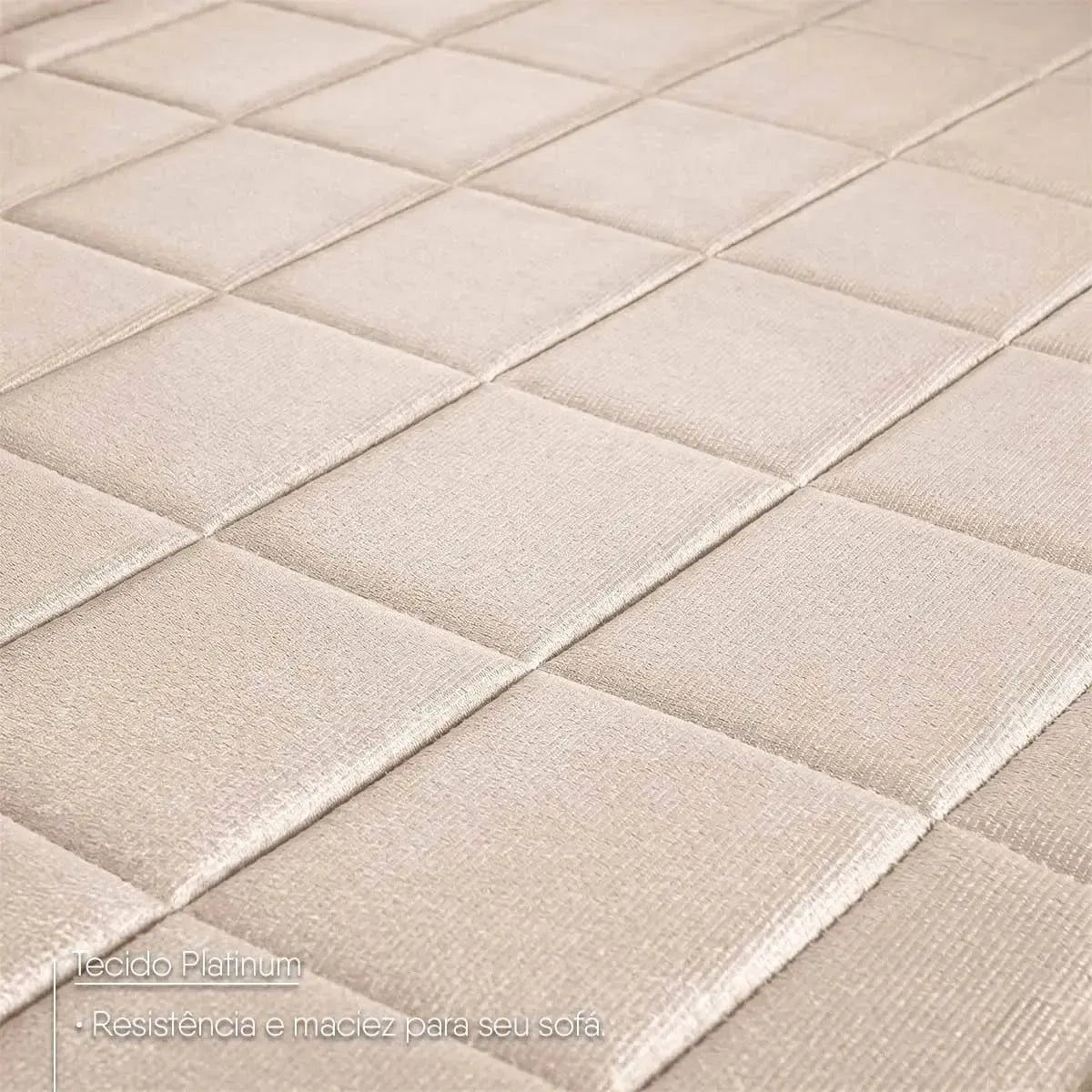 Sofá Retrátil Reclinável 4 lugares com molas 2,30m Quantum Suede Velut Bege