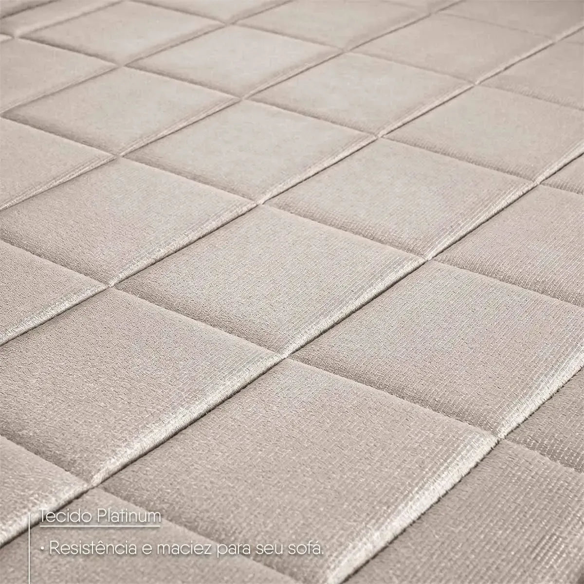 Sofá Retrátil Reclinável 4 lugares com molas 2,30m Quantum Suede Velut Tabaco
