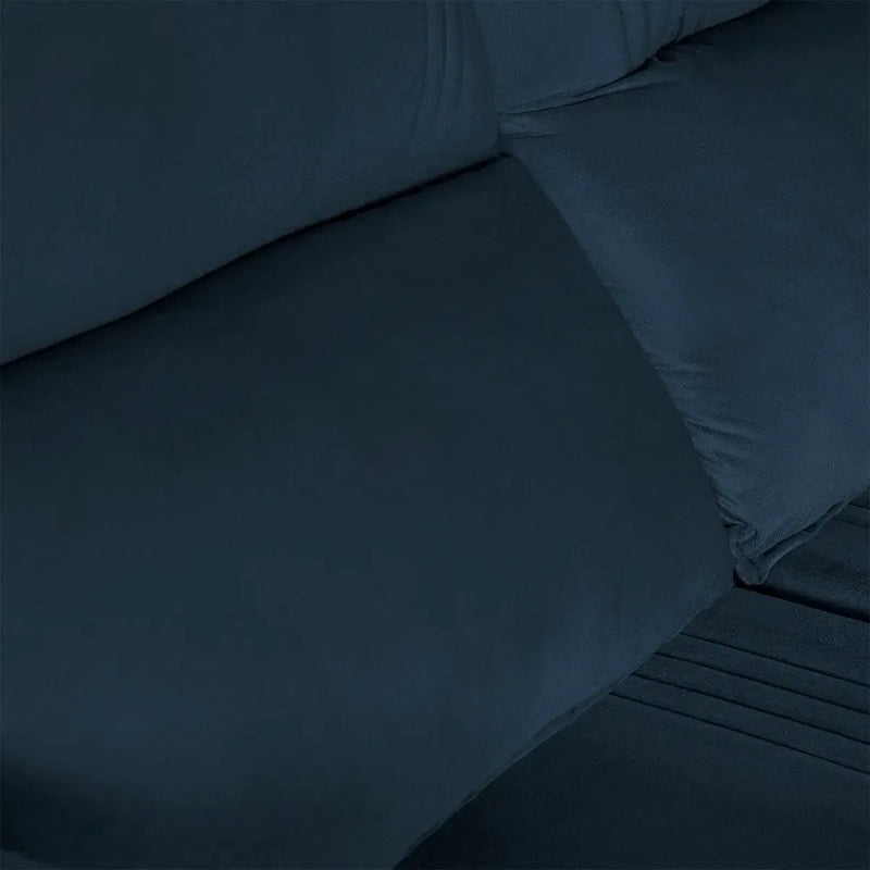 Sofá Retrátil Reclinável America 1,50m Suede Azul