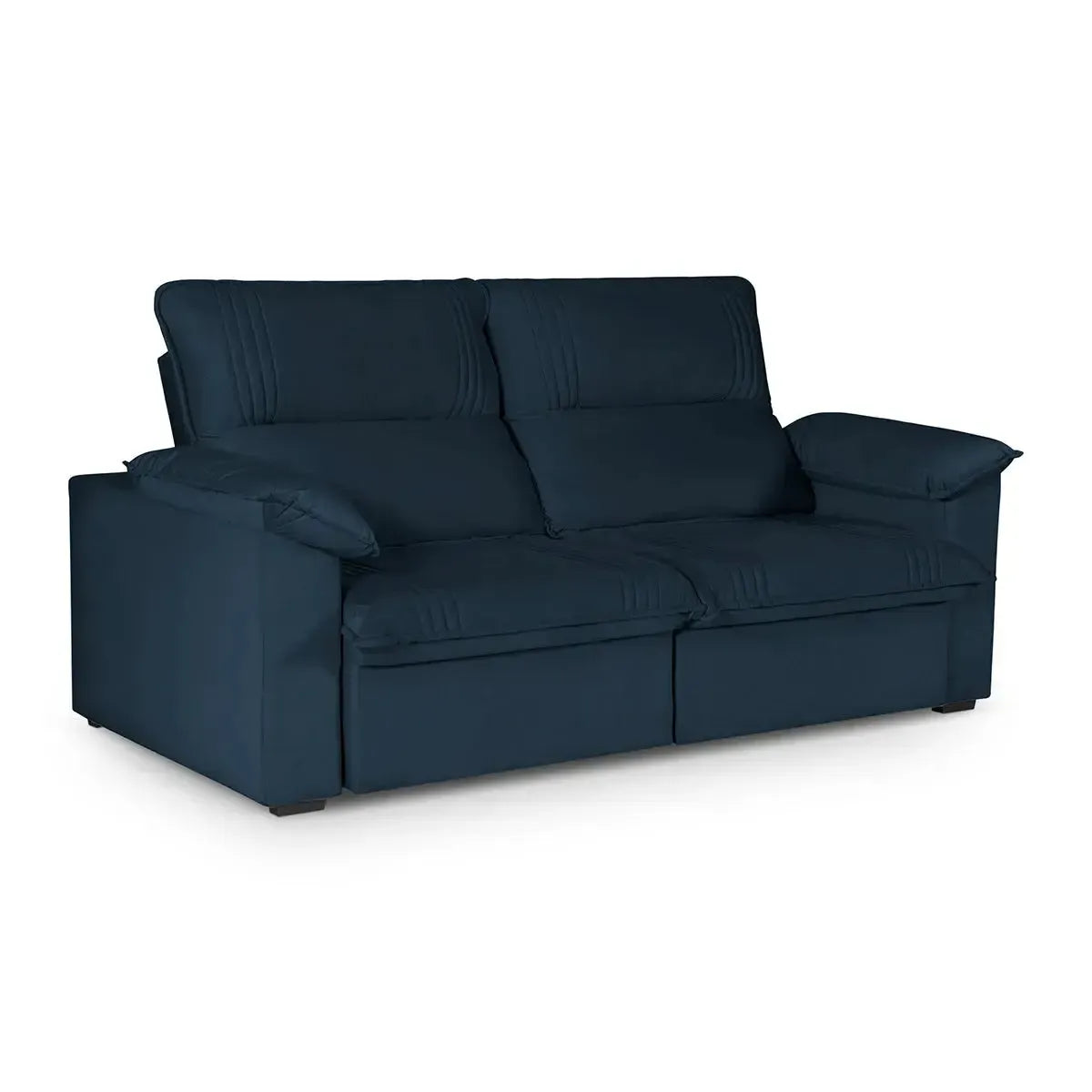 Sofá Retrátil Reclinável America 1,50m Suede Azul