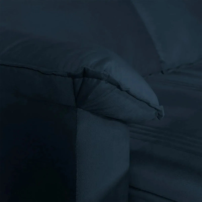 Sofá Retrátil Reclinável America 1,50m Suede Azul